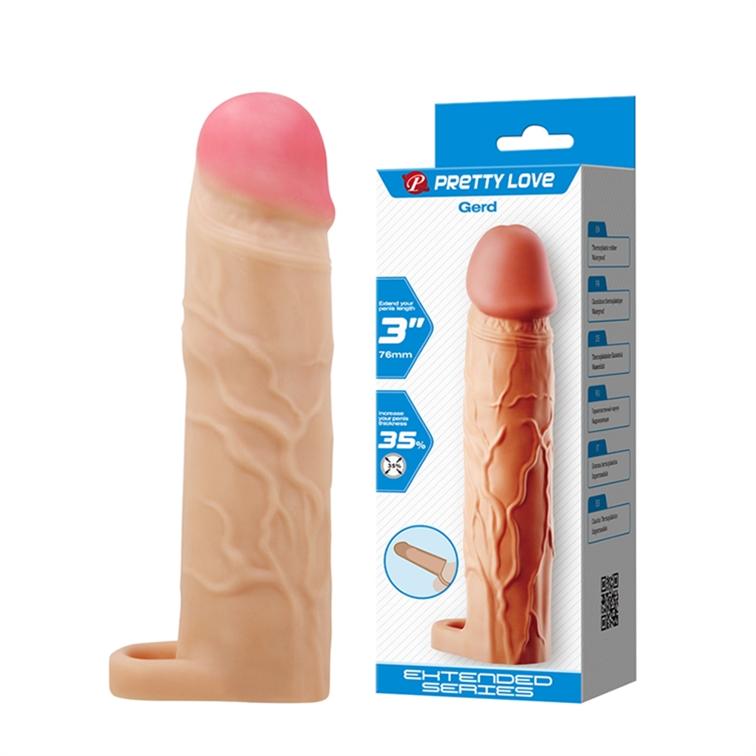 Imagen44 Pretty Love - Funda Extensora de 3 pulgadas con Anillo Testicular (PL-FA-03) - Imagen 1