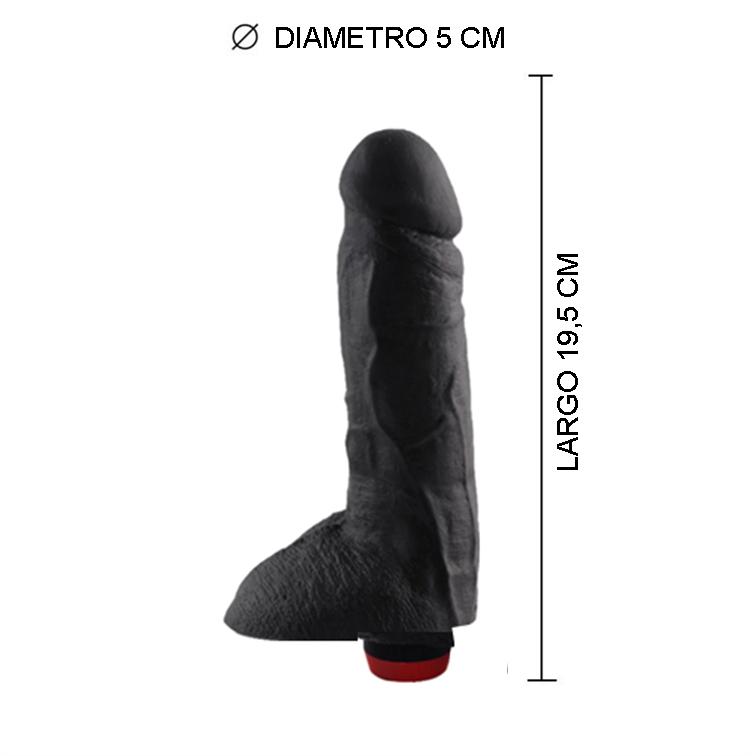 Imagen550 Realistico Maty Black con vibro en base (V-111) - Imagen 1