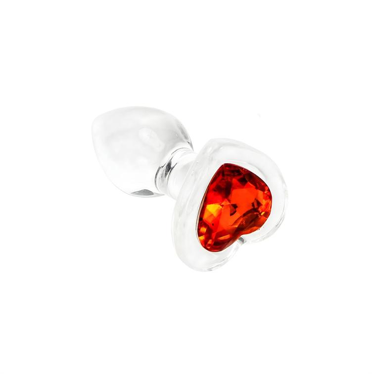 Imagen89 Plug Vidrio chico Corazón Rojo (PVC-CR) - Imagen 1