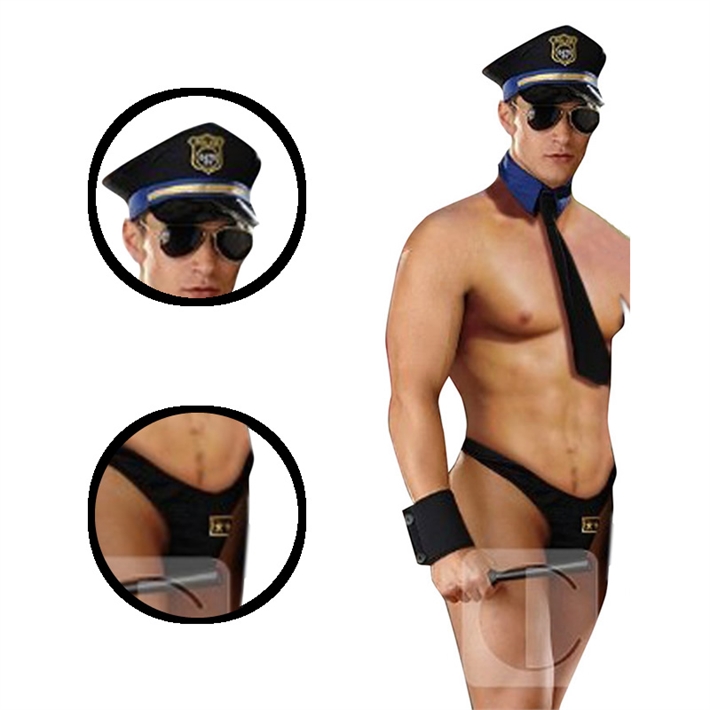 D5051 Disfraz Masculino Policía Sexy (DL-0283) - Imagen 1