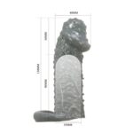 Pretty Love - Funda Ext. texturada con Anillo Testicular Gris 1 (PL-FA-08) - Imagen 2